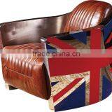 America Style High End Vintage Retro Style Genuine Leather Sofa S106# thumbnail-2