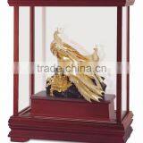 Gold Foil Loves Peacock Statue in Display Box Promotion Gift thumbnail-1
