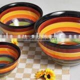 3pcs Ceramic Handpainted Bowl thumbnail-1