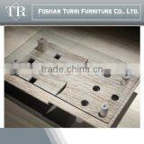 Rectangle Travertine Marble Top Coffee Table thumbnail-2