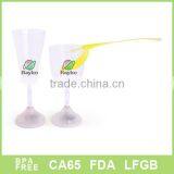 Clear Plastic Glass Wine Drinking Coffee Cup thumbnail-1