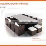Luxury Durable Easy Cleaning Rattan Dining Set Outdoor Wicker Patio Cube Set thumbnail-1