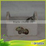 Modern Outdoor White Wood Planter,House Shape Flower Pot thumbnail-2