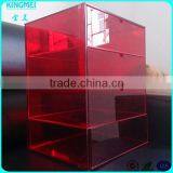 Plastic Acrylic PMMA Lucite Drawer Cosmetics Storage Box With Handles thumbnail-5