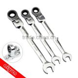 FLEXIBLE HEAD ratchet wrench set Combination spanner Kit Open Ended and Ratchet Ring Great Double Ended Combi Spanners