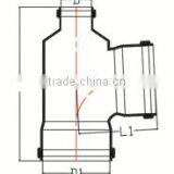 HIGH QUANLITY BOTTLE NECK TEE OF PVC GB STANDARD EXPANDING FITTINGS FOR DRAINAGE WITH GASKET thumbnail-2
