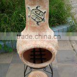 Clay Chimeneas Fire Pit With BBQ Grill and Metal Stand thumbnail-6