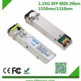 1.25Gb/s 20Km LX LC BiDi SFP Huawei Compatible Transceiver Single LC 1550nm Tx/1310nm Rx, DFB​ Single-mode,