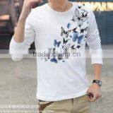 Promotional Custom Plain Dyed Unisex Adult O-neck Unisex Workwear T Shirt/Butterfly Printed Casual Shirts thumbnail-1