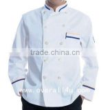 10 Button Full Length Sleeve 100% Cotton Unisex Chef Uniform Coat KR005