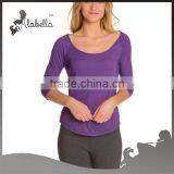 OEM polyester spandex dry fit sports wear running t shirt for women