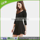 OEM Service Supply Type for Rayon Spandex Ladie's Fashion Printed Casual Dresses thumbnail-1