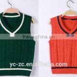 Boys Sleeveless Sweater Kids Plain Pullover thumbnail-4