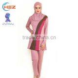 Zakiyyah 5602 Elegant Quality Islamic Hijab Swimwear With Vintage Striped Waterproof Muslim Swimming Suit thumbnail-2