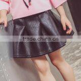 S64724A New Arrivals Kids Baby Girls Skirt Fashion Pu Leather Skirt thumbnail-1