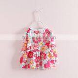 2016 New Design Comfortable Sleeveless Style Plain Dress With Flower Print Bow thumbnail-2