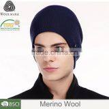 Merino Wool Knitted Beanie Hat for Men,custom LOGO,Vestigio Beanie thumbnail-2