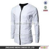 New Style Shirt Design for Men Fashion Clothing Popular Shirt no Collar for Men thumbnail-4