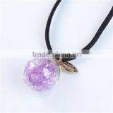 Ponytail Holder Ball Black Purple Rhinestone Glass Elastic Hair Ties thumbnail-2