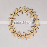 New Flowers Wreath Wooden Wall Stickers Home Decor Embellishment Craft thumbnail-1