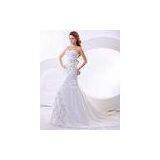 Unique Bridal Chiffon Bra Long Train Wedding Dresses Embroidered Word Skirt thumbnail-1