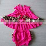 Wholesale Orange Camo Ruffle Toddler Baby Girls Top & Bloomer Set M5040606 thumbnail-3