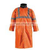 Hi-Vis safety Long Orange Raincoat