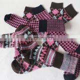 2016 Popular Houndstooth Slim Fit Boot Socks Custom Ladies Long Socks thumbnail-3