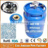 ORANGE BLUE COLOR PROPANE BUTANE GAS 10KG LPG GAS CYLINDER, EMPTY PORTABLE LPG GAS CYLINDER WITH BURNER FRAME FOR NIGERIA COOKER thumbnail-6