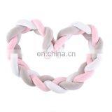 Amazon Best Seller Stock Fashion Nursery Cradle Decor Knot Triple Braids Baby Crib Bumper thumbnail-2