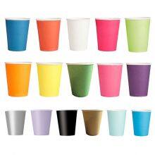 Solid Color Party Disposable Drinking Wedding Birthday Decoration Suppliers 17 Colors Paper Cups 20 Pcs/bag thumbnail-2