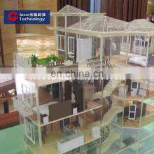 Glass new villa 3d modelling architecture interior miniature building house model