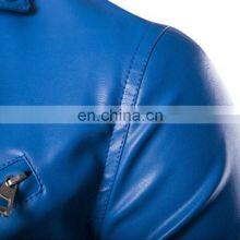 New Men Dropshipping High-grade Leather Jacket Long Sleeves Casual Top Fashion Leather Jacket Male Clothing thumbnail-5