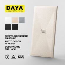 DAYA grey stone shower base black deep shower tray