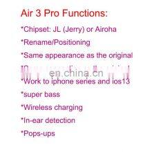 Airoha Chipset Smart Sensor Wireless Earphone Headset 3th Gen Tws Air Pro 3 Tws Clone Earbuds GPS Rename thumbnail-5