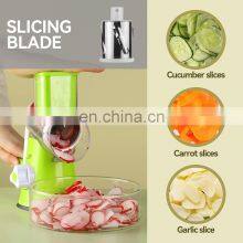 Kitchen Manual Round Mandolin Slicer Grinder Multifunction Cheese Grater Vegetables Grinder thumbnail-3