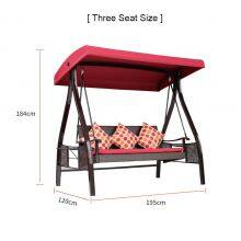 Outdoor Furniture Rattan Three Seater Red Bean Swing Hanging Chair thumbnail-2