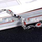 Casual Style Jewelry Fashion Flower Charms Platinum Plated Brass Jewelry Bracelet thumbnail-5