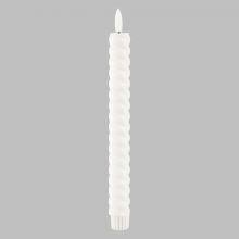 Remote Control White Spiral Twisted Led Flameless Taper Candles With Wax thumbnail-3