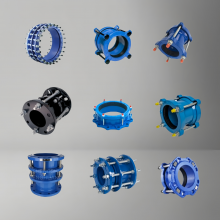 DN700 Ductile Iron Pipe Joints Dismantling Joint Rigid Type Flange Drilled to PN16 Dresser Coupling for PVC thumbnail-2