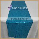 SQN#10 Best Price Turquoise Navy Blue Sequin Beaded Table Runner Wholesale thumbnail-1
