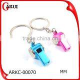 Cheap Promotion Souvenir Gift Gold Plated Whistle Keychain thumbnail-2