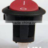 Mini Round Red Button Rocker Switch Withlight ON-OFF 2pins Dia 16.4mm 3A 250V