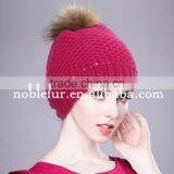 2015 Top Quality Fancy Solid Color Wool Fur Pompom Female Headwear thumbnail-1