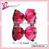 Handmade Claw Clip Hair Bow,2.2 Inch Mini Ribbon Bow Baby Hair Accessories thumbnail-2