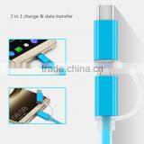 Copper Core 2-in-1 Micro USB and USB C Leather Cable thumbnail-3