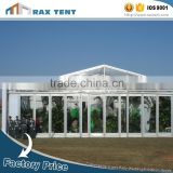 Focus on marquee glass wall tent with 1 year guarantee