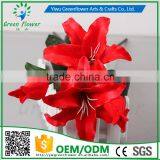 2016 Wholesale Multicolor Latex Artificial PU Flowers Lily Real Touch Bouquet Wedding Bridal Decor Display Flower thumbnail-3