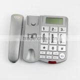 White Color 12 Digital Lcd Big Button Viop Phone for the Elderly