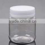 PET round bottle with 200ml capacity with white screw cap